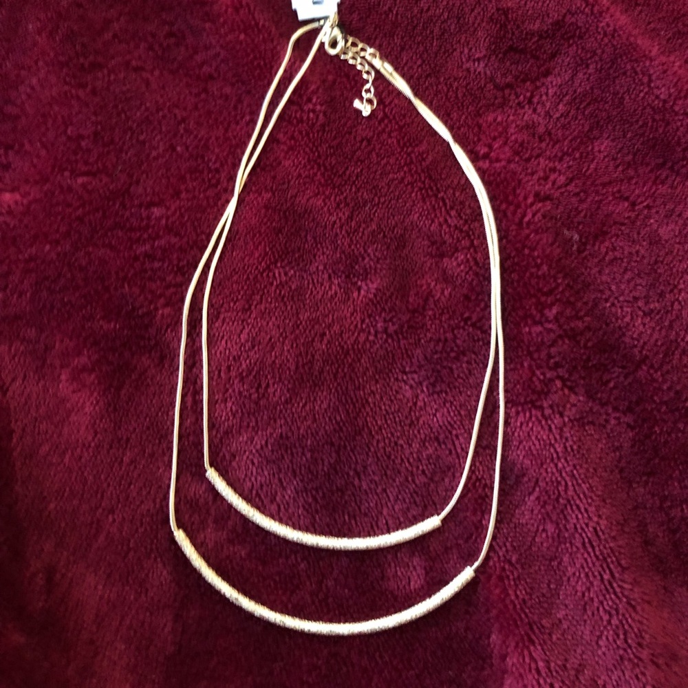 Gold rope chain necklace